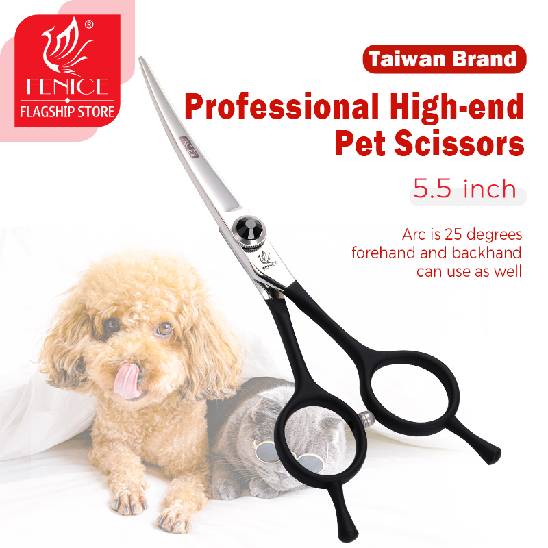 Professional Pet Grooming Scissors Curved - Fenice 5.5インチのペットのグルーミング用のプロの湾曲はさみ
