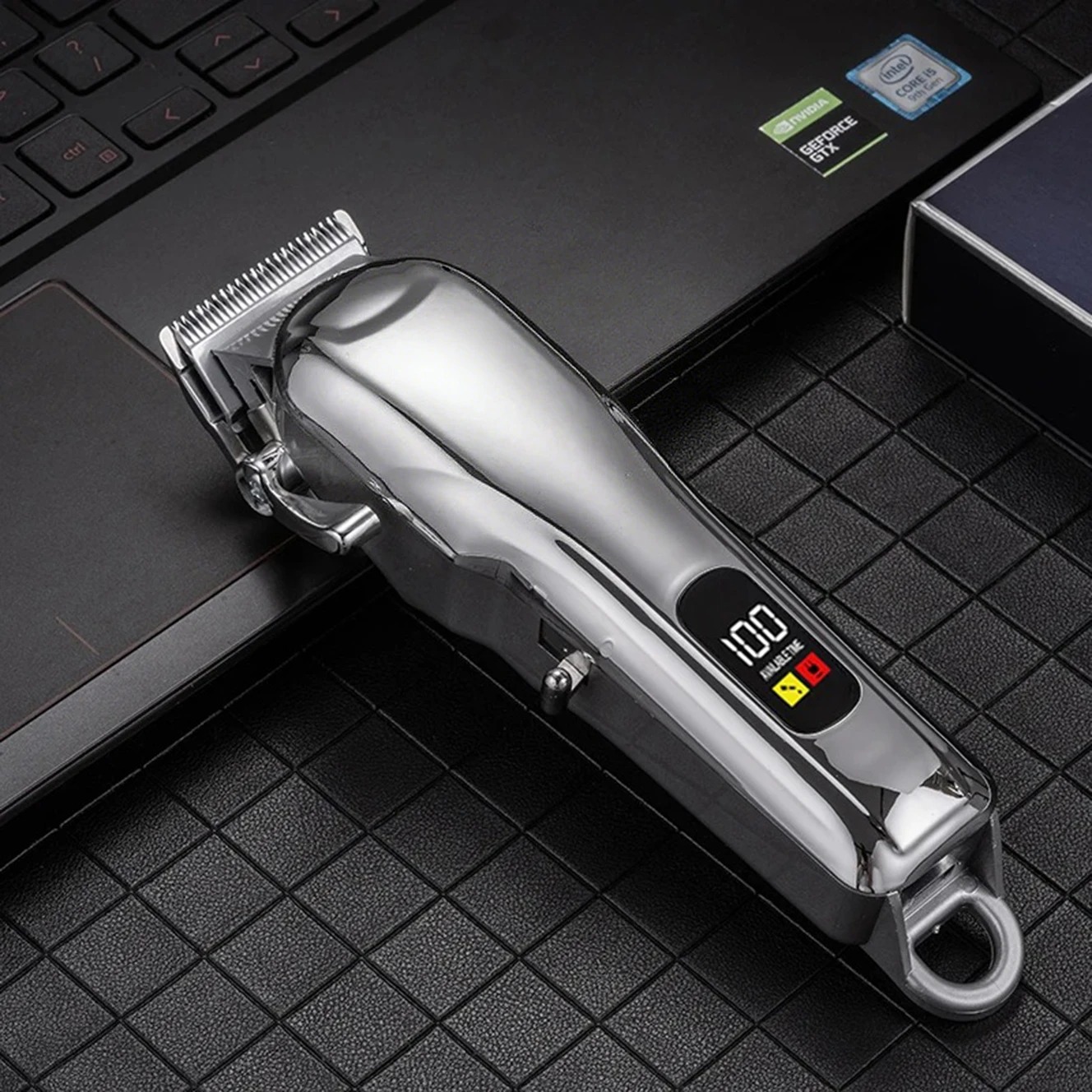 Cordless Dog Clippers Low Noise Grooming - コードレスで低騒音、プロ仕様の電動ペット用バリカン。犬の毛を整えるためのトリミングクリッパー、シェーバー、カッター機。