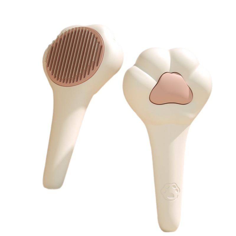 Slicker Brush Self Cleaning Pet Grooming - ペットグルーミングブラシ、抜け毛除去、セルフクリーニングスリッカーコーム、猫犬用マッサージツール、毛除去