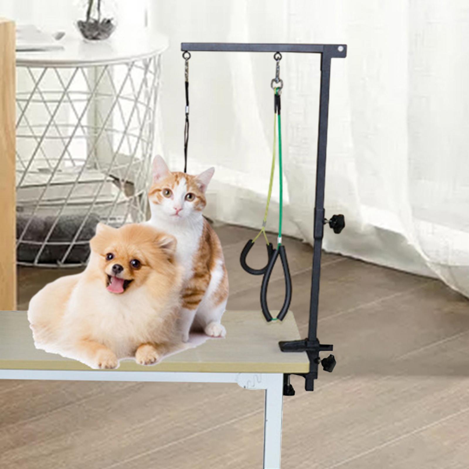 Folding Pet Grooming Table Arm Clamp - クランプ付き犬用グルーミングアーム、ペット用入浴ステーション、犬用グルーミングテーブル（小型犬・中型犬用）、毛刈り・トリミング用