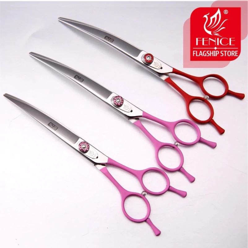 フェニーチェプロフェッショナルJP440Cペット用カーブシザ - Professional Pet Grooming Scissors Curved のレビューと価格
