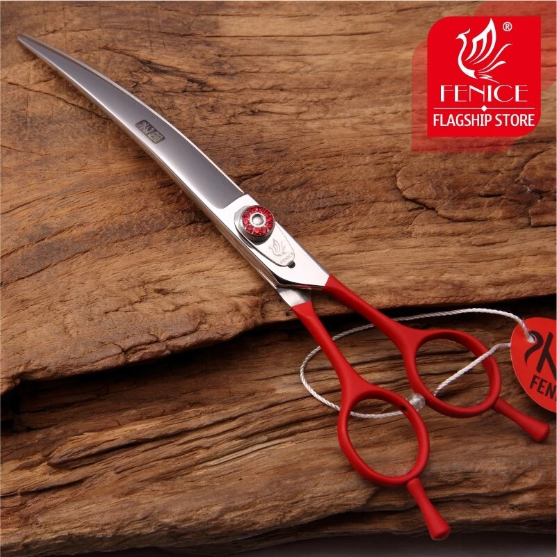 フェニーチェプロフェッショナルJP440Cペット用カーブシザ - Professional Pet Grooming Scissors Curved のレビューと価格