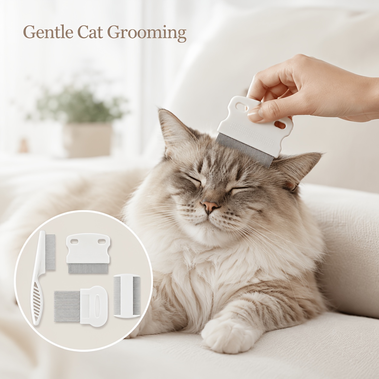 ペット用コーム4点セット：ノミ取りコーム、細かい歯のコーム、 - Flea Comb Fine Tooth Pet Tear Stain のレビューと価格