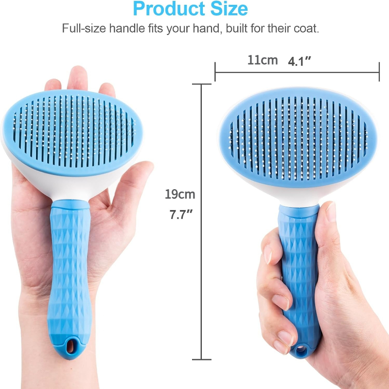 セルフクリーニングスリッカーブラシ、犬猫ウサギペットグルーミ - Slicker Brush Self Cleaning Pet Grooming のレビューと価格