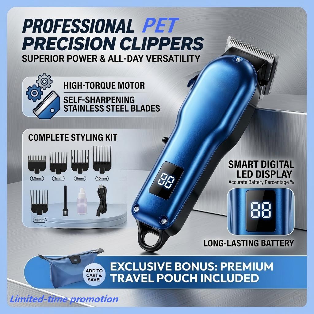 ペット犬猫用バリカン グルーミングキット USB充電式コード - Cordless Dog Clippers Low Noise Grooming のレビューと価格