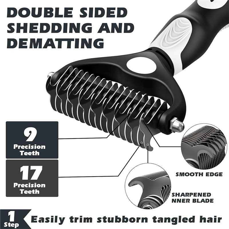新入荷-犬、猫、馬用ペットグルーミングキット3点セット-スリ - Slicker Brush Self Cleaning Pet Grooming のレビューと価格
