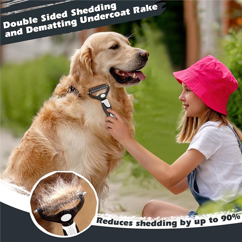 新入荷-犬、猫、馬用ペットグルーミングキット3点セット-スリ - Slicker Brush Self Cleaning Pet Grooming のレビューと価格