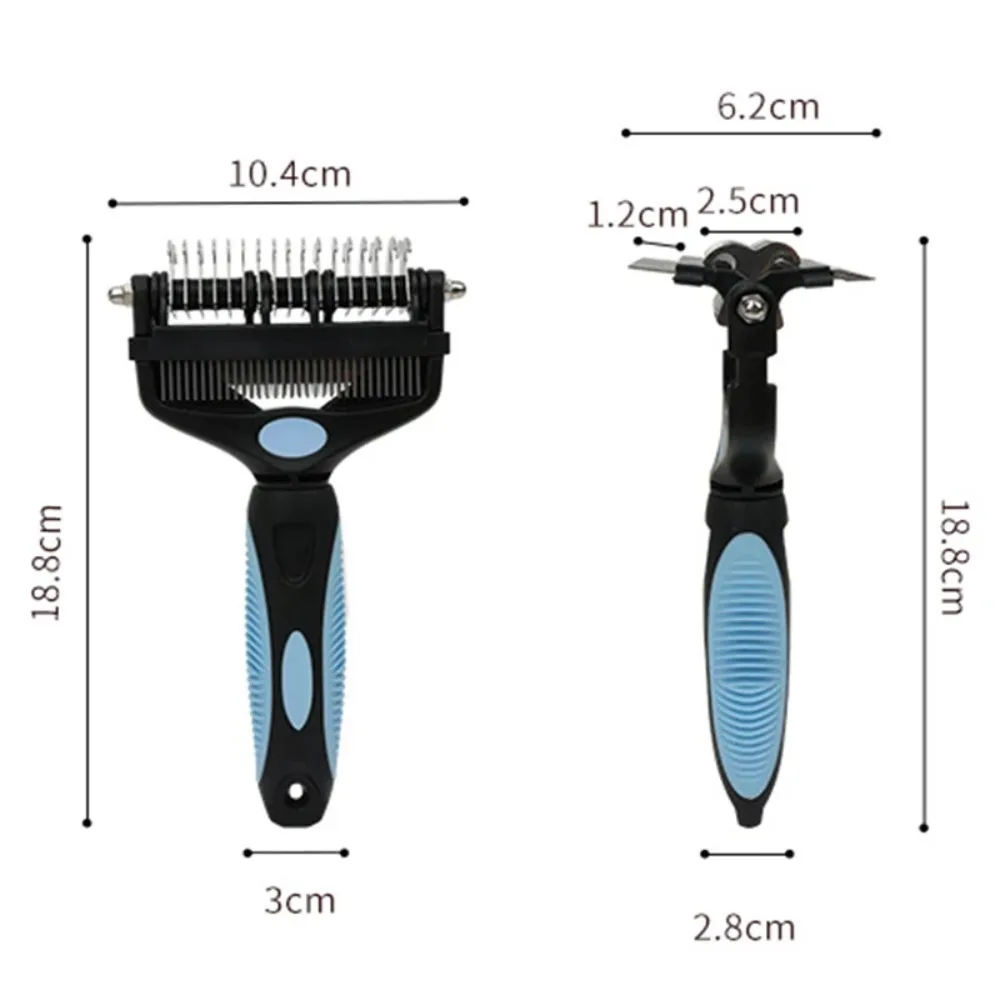 3 in 1 ペット抜け毛取りブラシ 犬の毛取り器 下毛取り - Undercoat Rake Dematting Tool Dog Shedding のレビューと価格