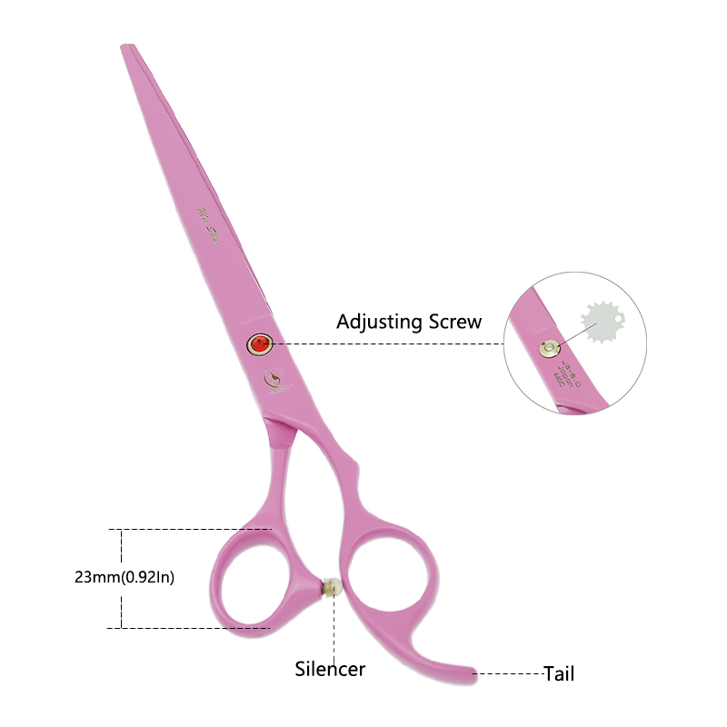 8.0インチ 日本製スチール製ドッググルーミングシザー プロ - Professional Pet Grooming Scissors Curved のレビューと価格