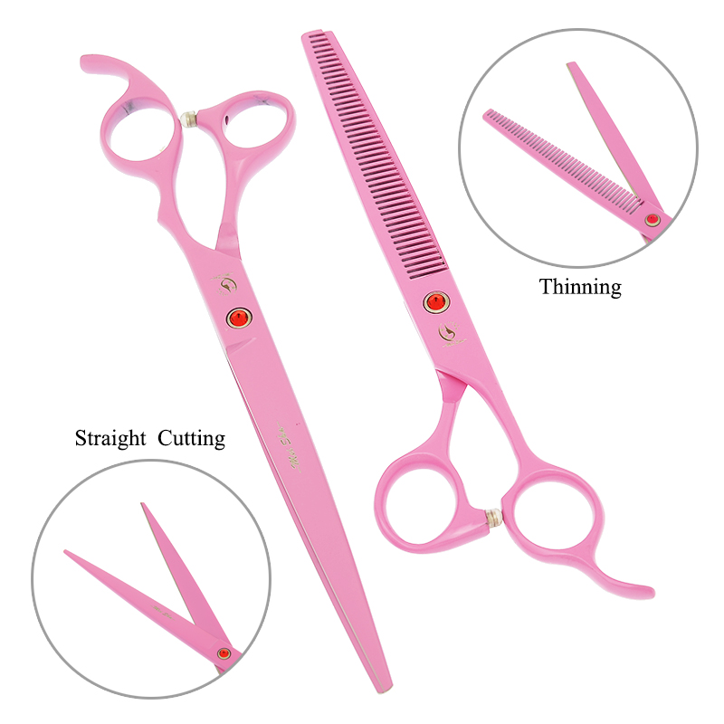 8.0インチ 日本製スチール製ドッググルーミングシザー プロ - Professional Pet Grooming Scissors Curved のレビューと価格