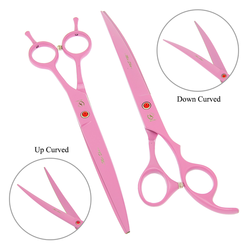 8.0インチ 日本製スチール製ドッググルーミングシザー プロ - Professional Pet Grooming Scissors Curved のレビューと価格