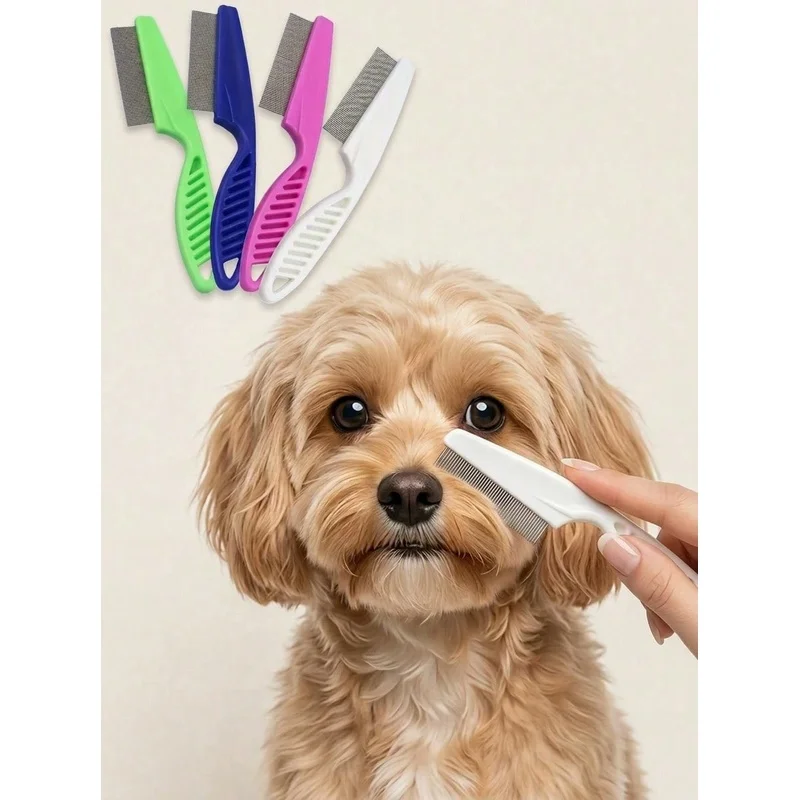 ペット用、涙やけやノミ取りに最適な、細かい歯のステンレス製グ - Flea Comb Fine Tooth Pet Tear Stain のレビューと価格