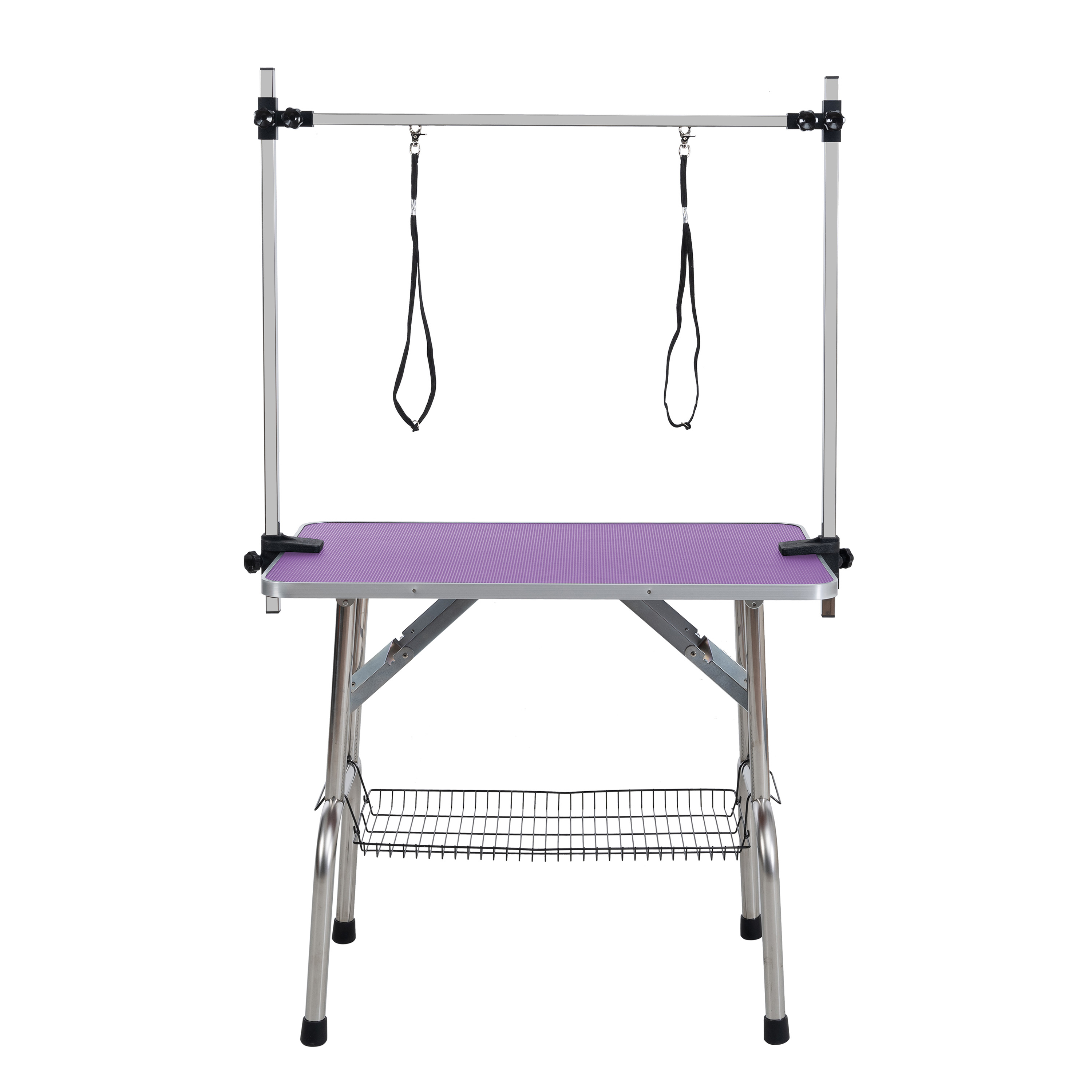 46インチ折りたたみ式ペットグルーミングテーブル、ステンレス - Folding Pet Grooming Table Arm Clamp のレビューと価格