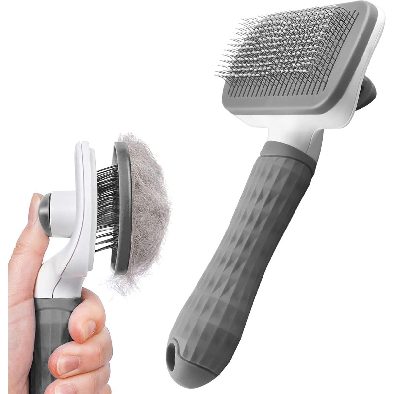 セルフクリーニングペットの毛除去コーム猫スリッカーブラシペッ - Slicker Brush Self Cleaning Pet Grooming のレビューと価格