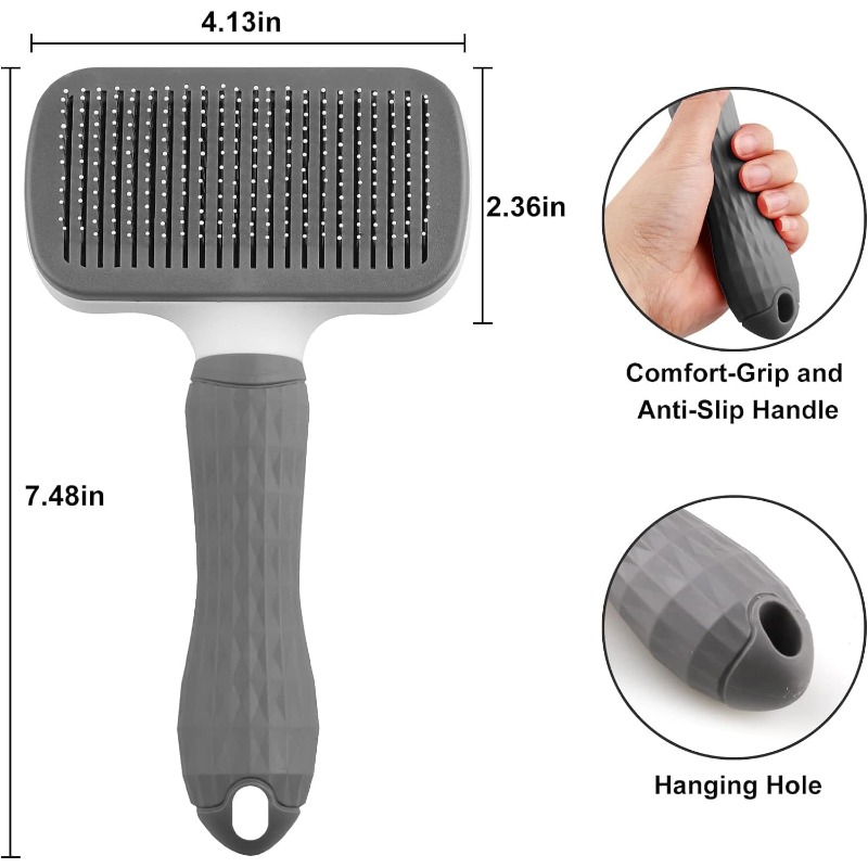 セルフクリーニングペットの毛除去コーム猫スリッカーブラシペッ - Slicker Brush Self Cleaning Pet Grooming のレビューと価格