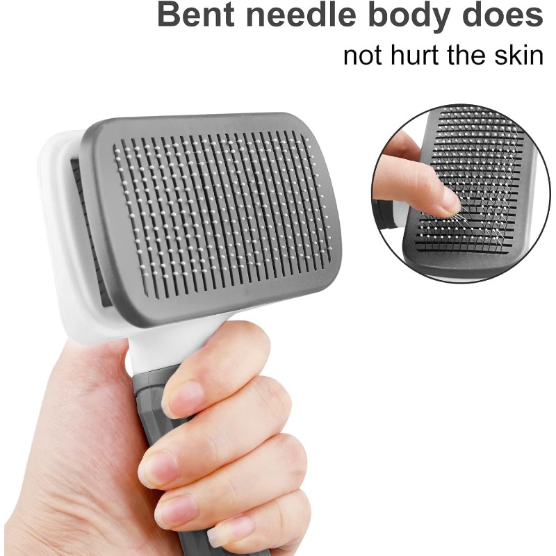 セルフクリーニングペットの毛除去コーム猫スリッカーブラシペッ - Slicker Brush Self Cleaning Pet Grooming のレビューと価格