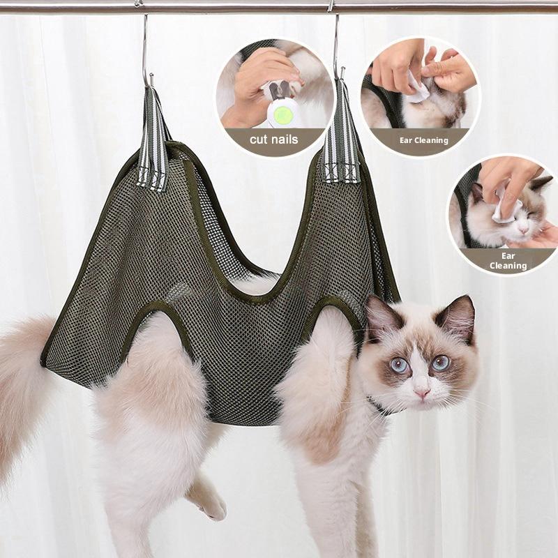 ペット用グルーミングハンモックハーネス。小型犬用のハンモック - Pet Grooming Hammock Sling Restraint のレビューと価格