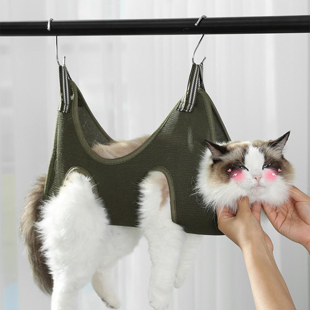ペット用グルーミングハンモックハーネス。小型犬用のハンモック - Pet Grooming Hammock Sling Restraint のレビューと価格