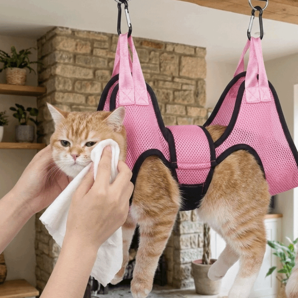 調整可能な犬用グルーミングハンモック。メッシュ素材で、猫の引 - Pet Grooming Hammock Sling Restraint のレビューと価格