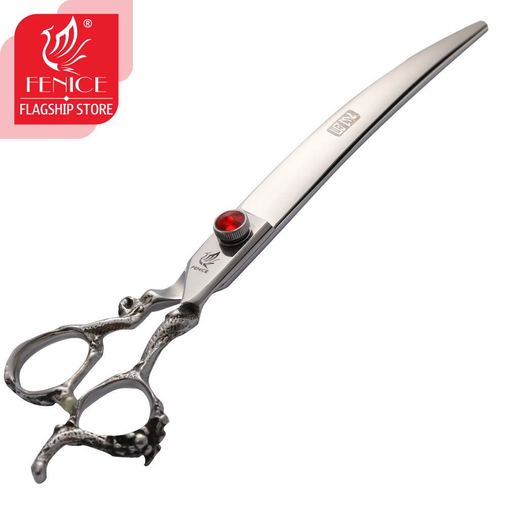 フェニセ ドラゴンハンドル プロフェッショナル 8インチ カ - Professional Pet Grooming Scissors Curved のレビューと価格