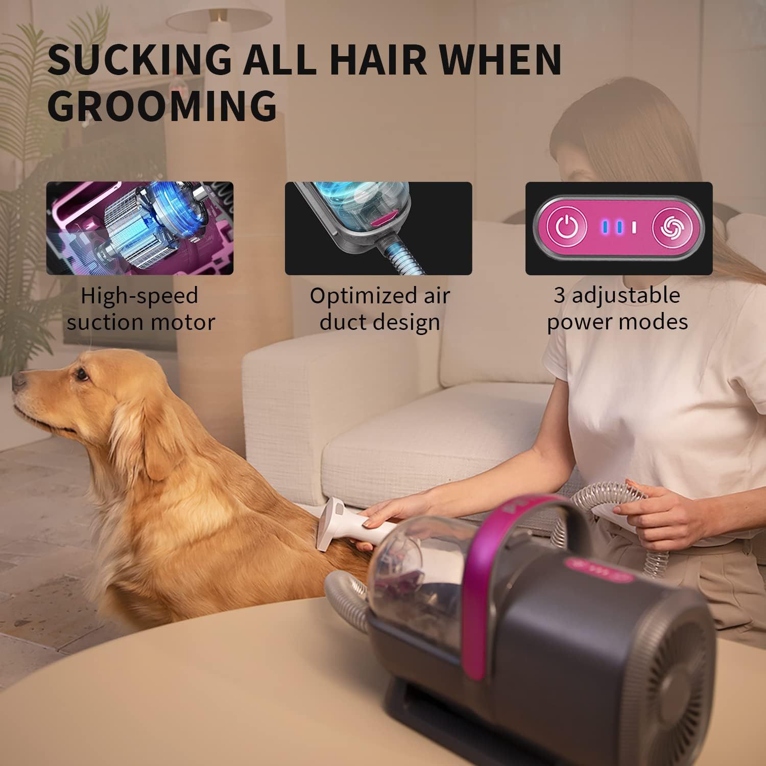 PETKIT エアクリッパー 5-in-1 ペットグルーミン - Pet Grooming Vacuum Suction Kit 5 In 1 のレビューと価格