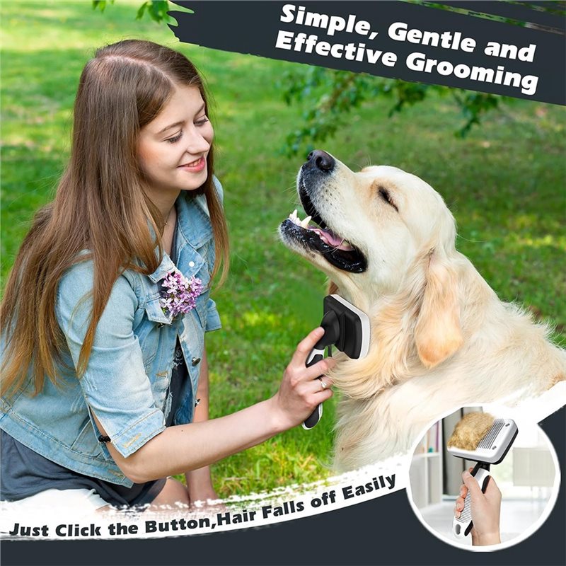 【新商品】在庫あり！スリッカーブラシ、レーキ、バスブラシの3 - Slicker Brush Self Cleaning Pet Grooming のレビューと価格