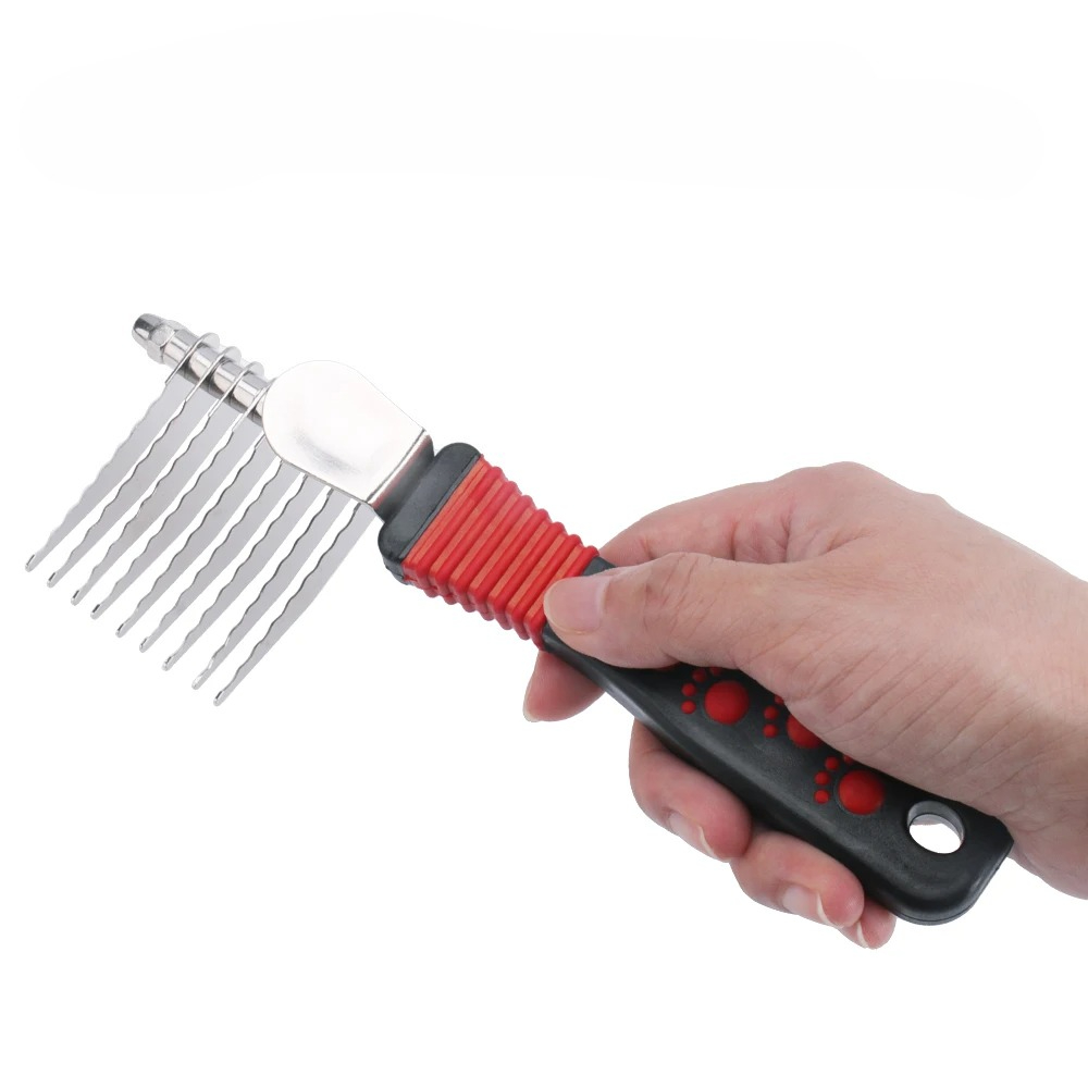 ペットのアンダーコート用ヘアブラシ、犬のグルーミング、毛の絡 - Undercoat Rake Dematting Tool Dog Shedding のレビューと価格