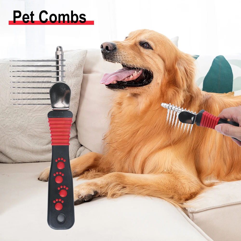 ペットのアンダーコート用ヘアブラシ、犬のグルーミング、毛の絡 - Undercoat Rake Dematting Tool Dog Shedding のレビューと価格