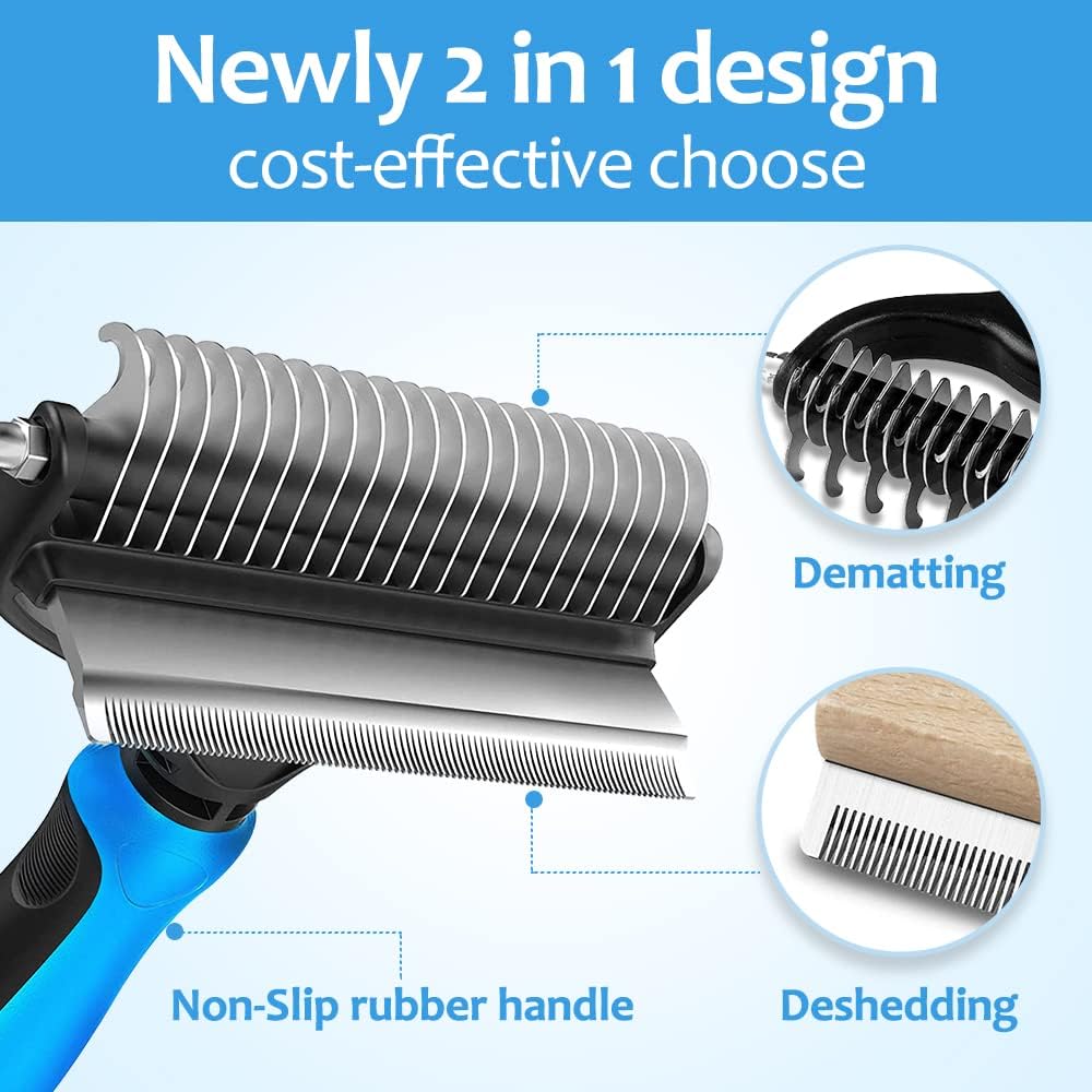 ペット用グルーミングブラシ、抜け毛対策用ドッグブラシ、3in - Undercoat Rake Dematting Tool Dog Shedding のレビューと価格