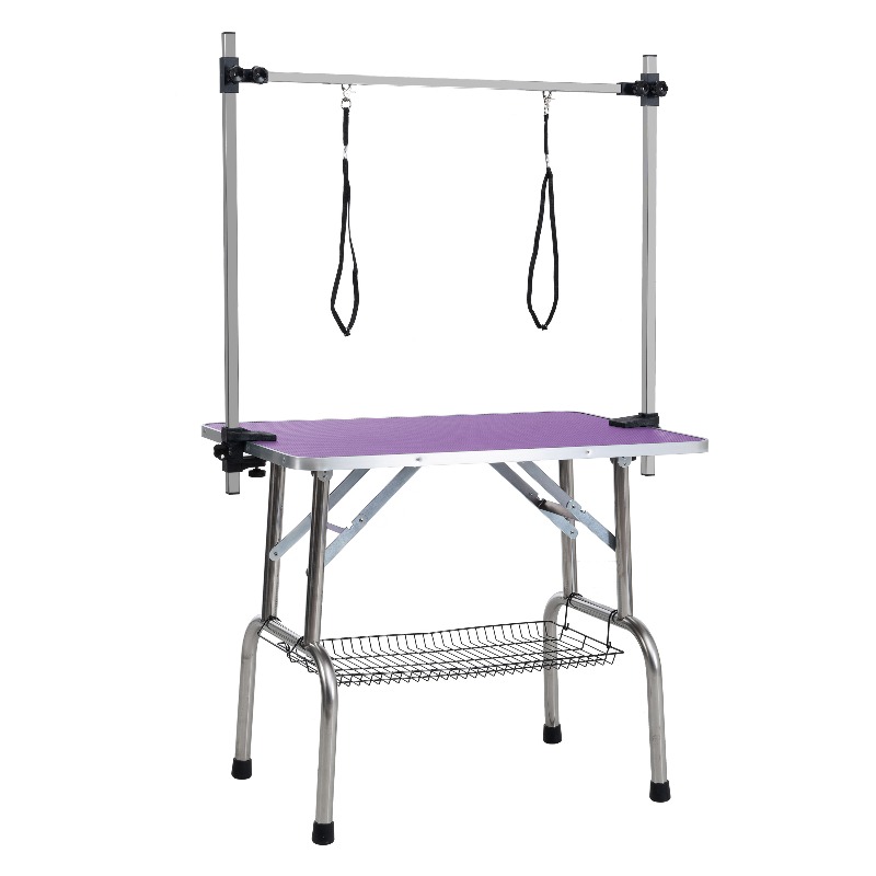 36インチ折りたたみ式ペットグルーミングテーブル、ステンレス - Folding Pet Grooming Table Arm Clamp のレビューと価格