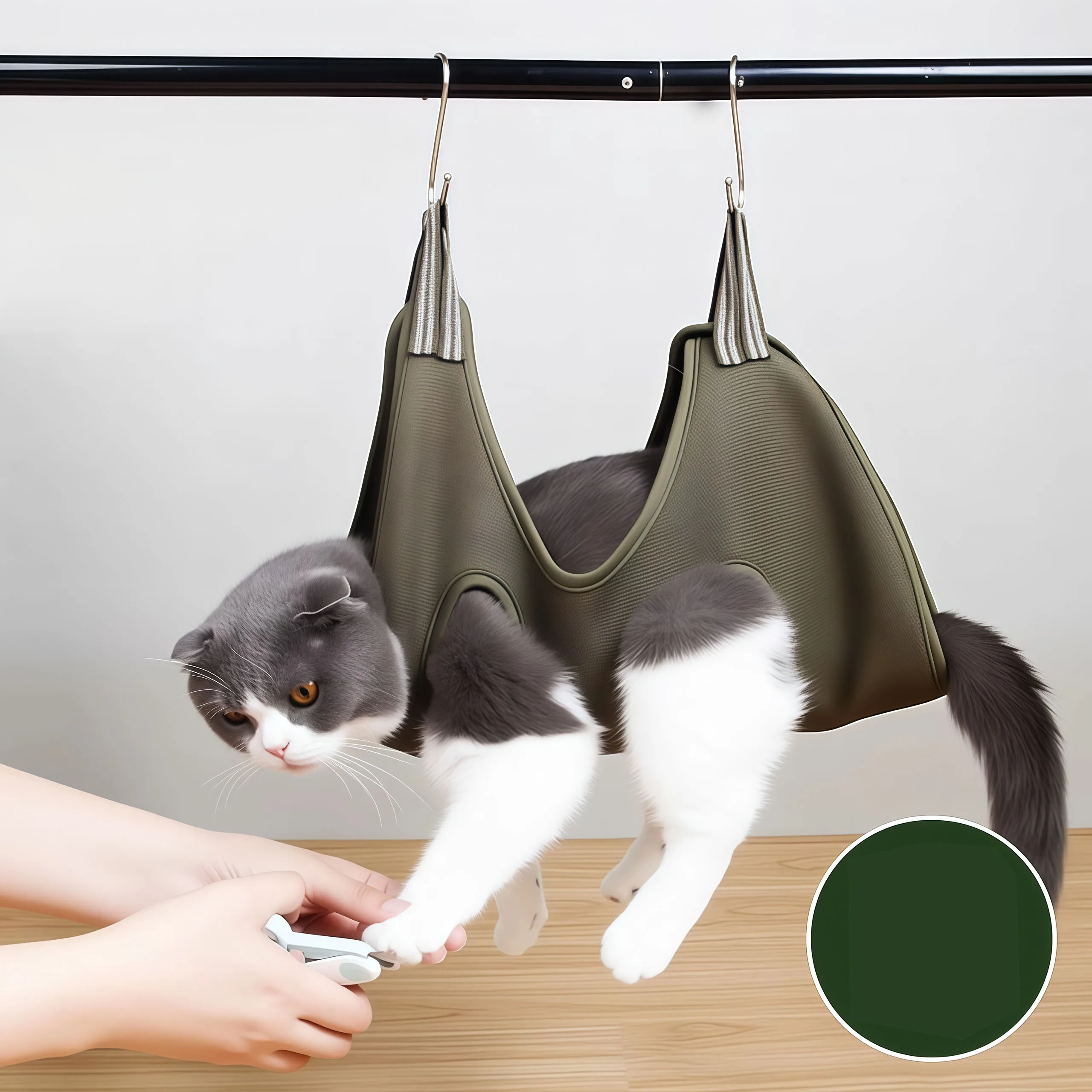 猫用グルーミングハンモック、猫や犬の爪切り用、小型犬・中型犬 - Pet Grooming Hammock Sling Restraint のレビューと価格