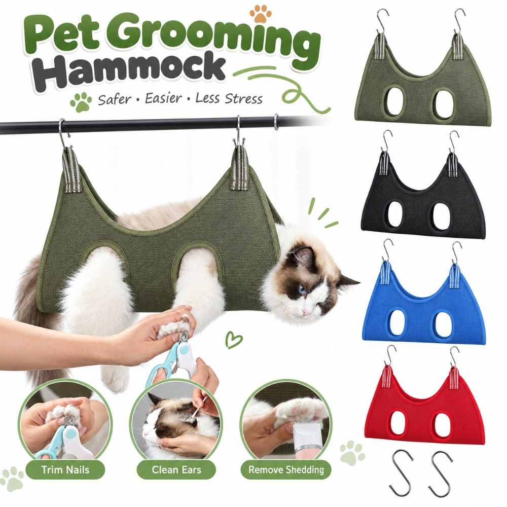 ナイロン製ペット用グルーミングハンモック。通気性の良いメッシ - Pet Grooming Hammock Sling Restraint のレビューと価格