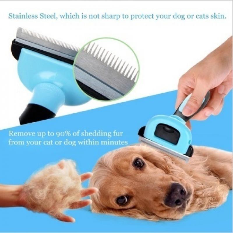 ペットグルーミングブラシ-犬猫用両面抜け毛取り・毛玉取りアン - Undercoat Rake Dematting Tool Dog Shedding のレビューと価格