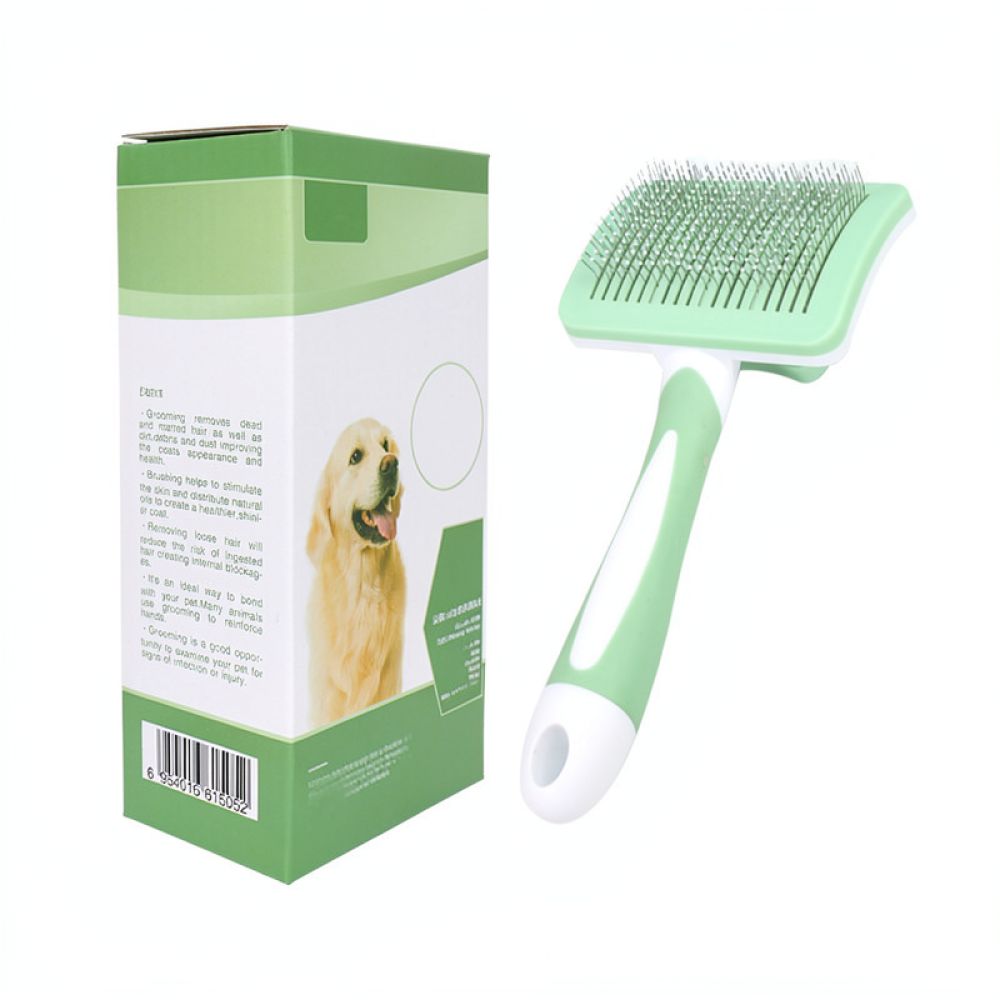 ペット用グルーミングブラシ、犬や猫の毛づくろいに最適。自己洗 - Slicker Brush Self Cleaning Pet Grooming のレビューと価格