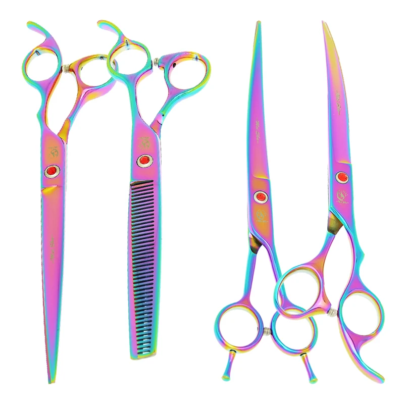 8.0インチ プロ仕様のペット用ハサミ。犬のトリミング用。J - Professional Pet Grooming Scissors Curved のレビューと価格