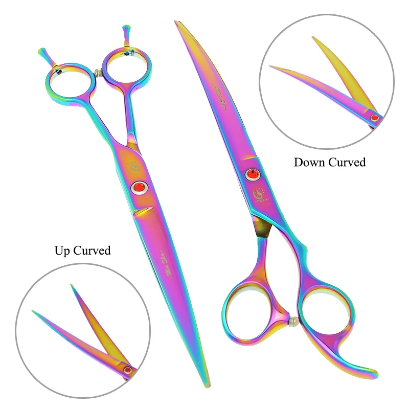 8.0インチ プロ仕様のペット用ハサミ。犬のトリミング用。J - Professional Pet Grooming Scissors Curved のレビューと価格