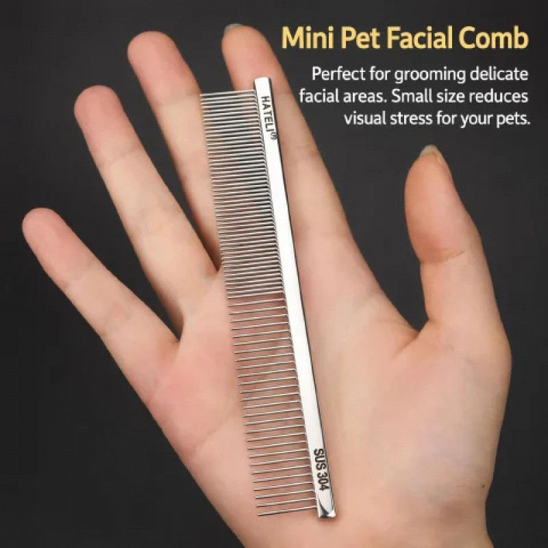 304ステンレス鋼ペットグルーミングコーム犬猫用ノミ取り櫛細 - Flea Comb Fine Tooth Pet Tear Stain のレビューと価格