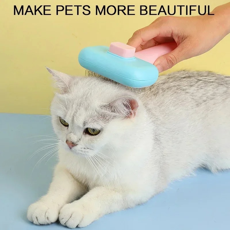 犬や猫などのペットの毛づくろい用、自己洗浄機能付きのスリッカ - Slicker Brush Self Cleaning Pet Grooming のレビューと価格
