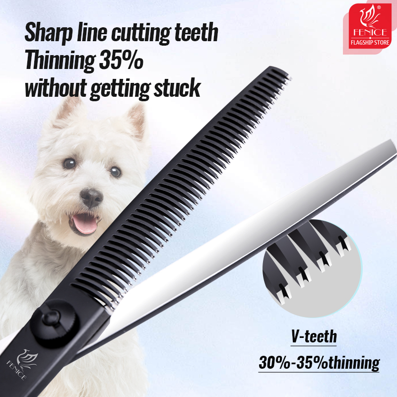 フェニーチェプロフェッショナル7インチカーブカット鋸歯状刃付 - Professional Pet Grooming Scissors Curved のレビューと価格