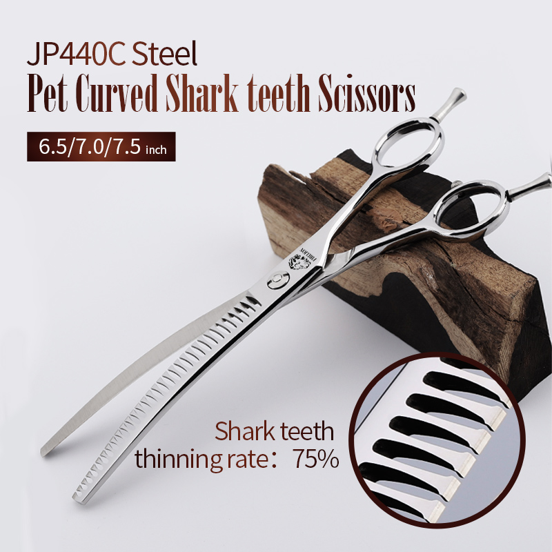 Fidrelion-プロのペットの圧力はさみ,6.5/7.0 - Professional Pet Grooming Scissors Curved のレビューと価格