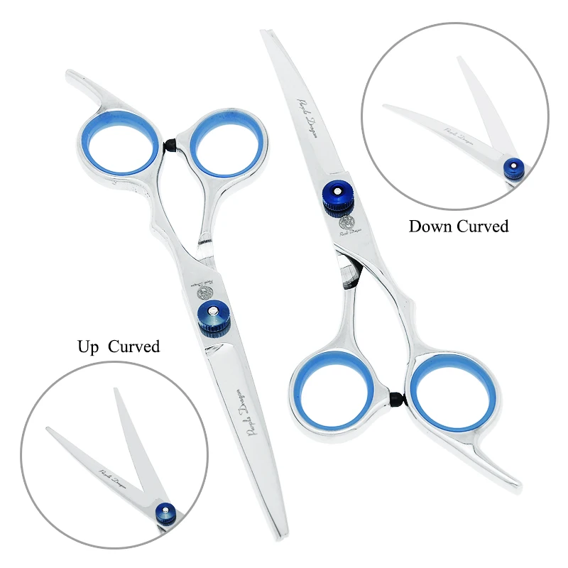    6.0インチ パープルドラゴン プロ仕様 ペット用バ - Professional Pet Grooming Scissors Curved のレビューと価格
