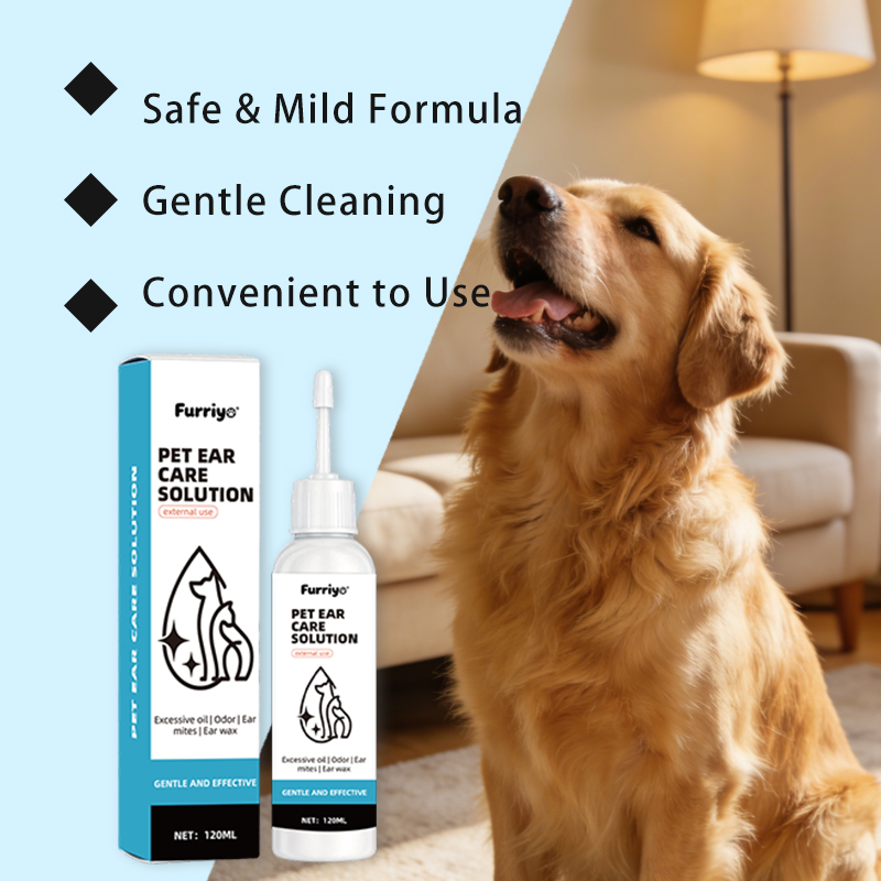 猫・犬用イヤークリーナー 120ml。ペットの耳を優しく洗浄 - Dog Ear Cleaner Solution Drops Wash のレビューと価格