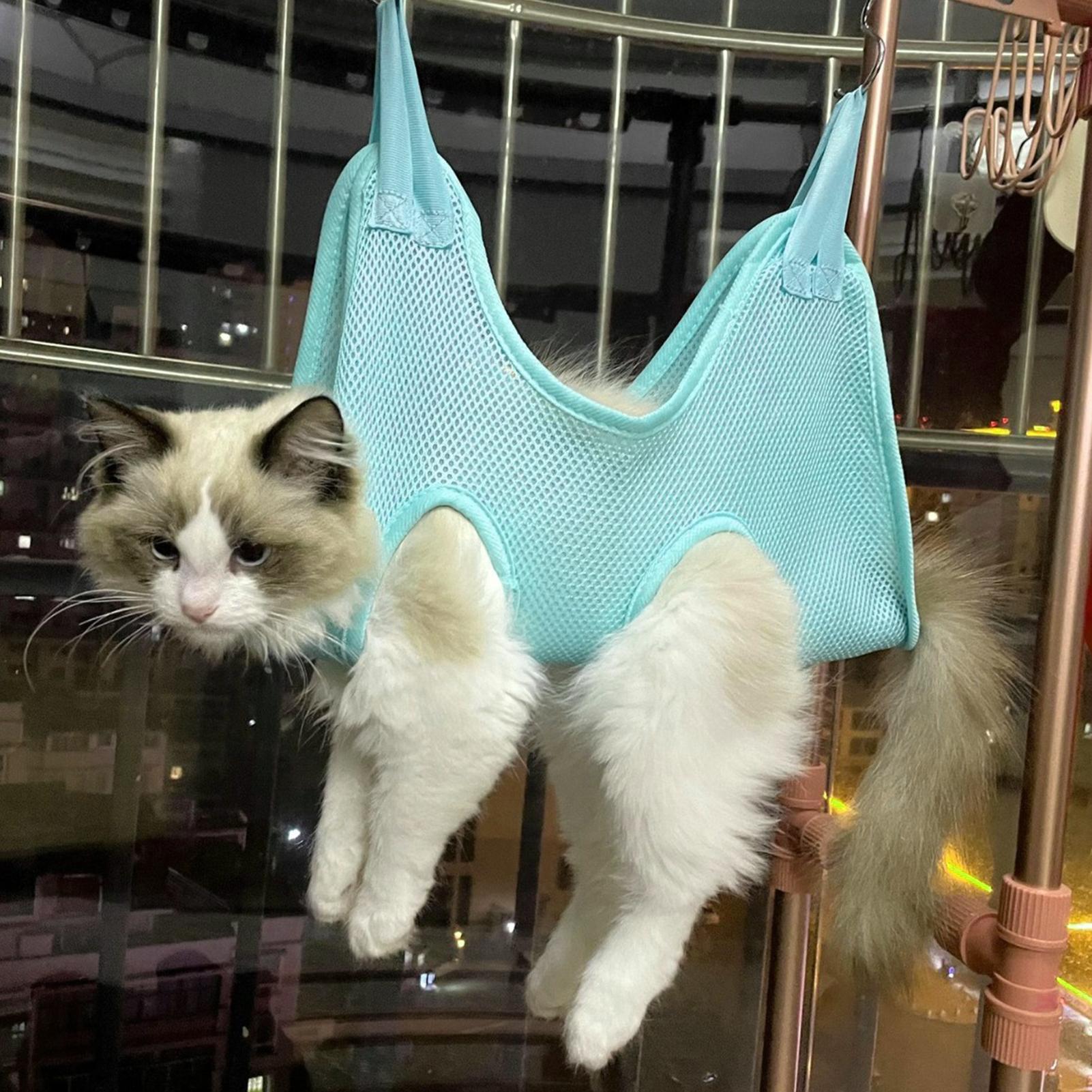 犬や猫用のペット用グルーミングハンモック。逃げ出しがないメッ - Pet Grooming Hammock Sling Restraint のレビューと価格