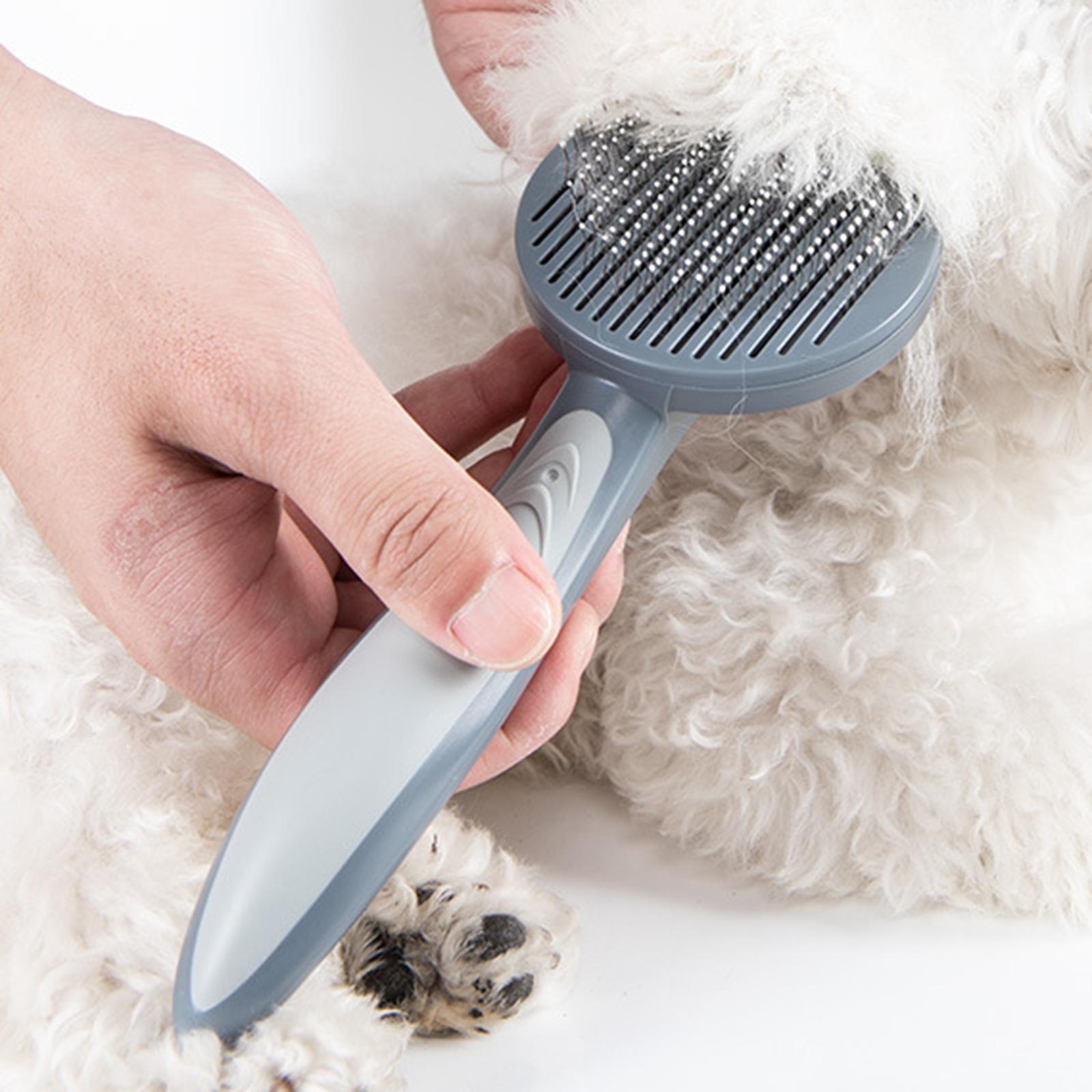 猫犬用グルーミングブラシ、子猫用スリッカーブラシ、ペット用セ - Slicker Brush Self Cleaning Pet Grooming のレビューと価格