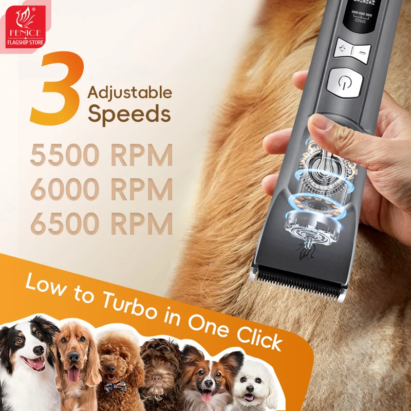 フェニーチェ H100 コードレス充電式低騒音ペットバリカン - Cordless Dog Clippers Low Noise Grooming のレビューと価格