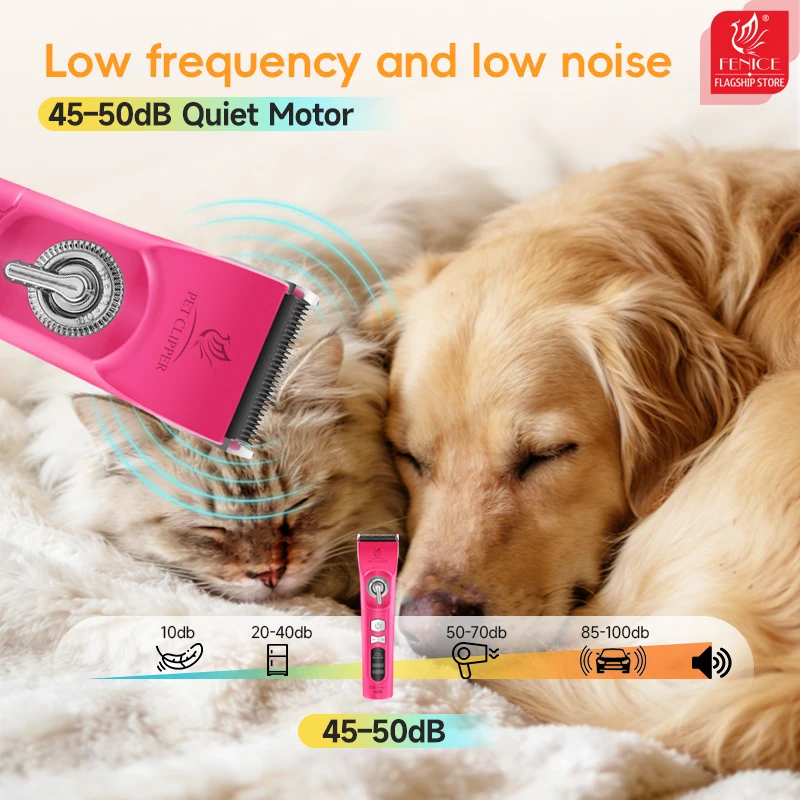 フェニーチェ H100 コードレス充電式低騒音ペットバリカン - Cordless Dog Clippers Low Noise Grooming のレビューと価格