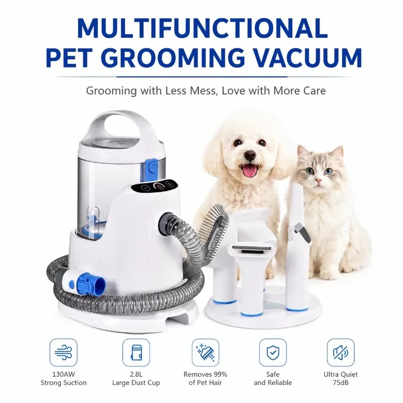 2026年 5-in-1 プロ仕様ペットグルーミング掃除機キ - Pet Grooming Vacuum Suction Kit 5 In 1 のレビューと価格