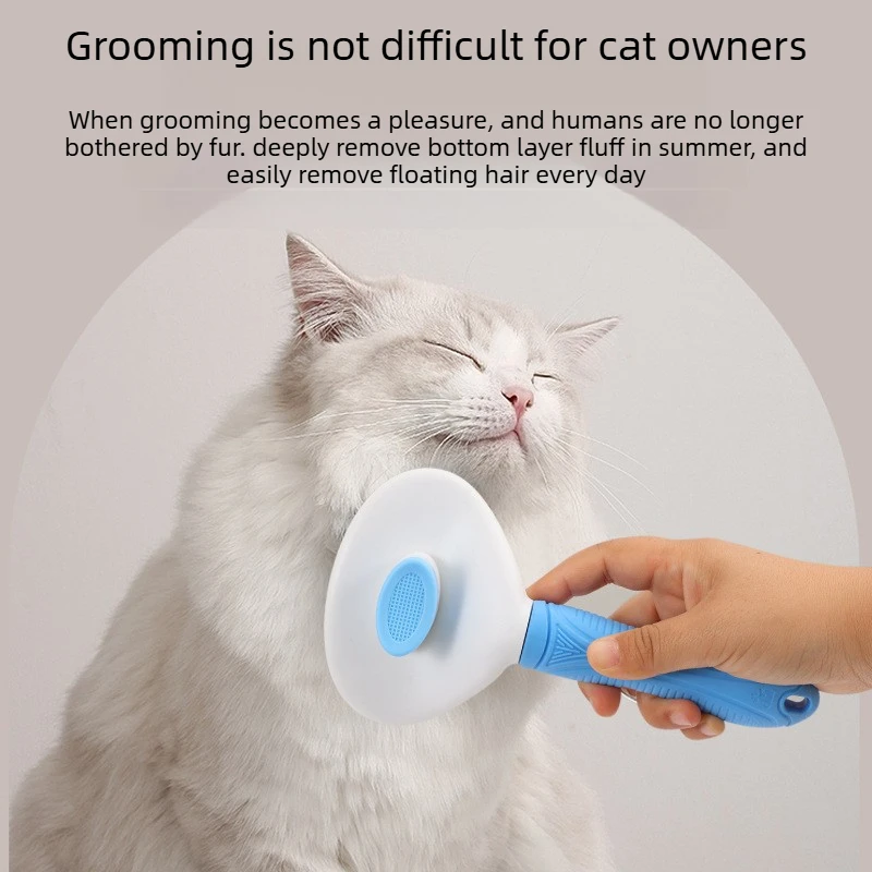 犬猫用グルーミングブラシ、マッサージビーズ付きのセルフクリー - Slicker Brush Self Cleaning Pet Grooming のレビューと価格