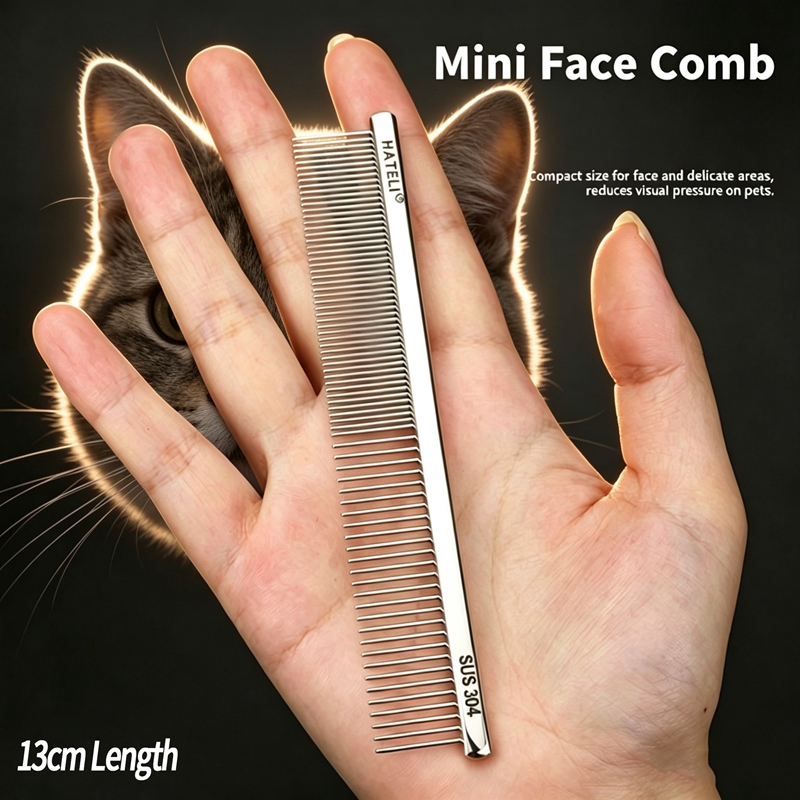 304ステンレス製ペット用フェイスコーム、グルーミングコーム - Flea Comb Fine Tooth Pet Tear Stain のレビューと価格