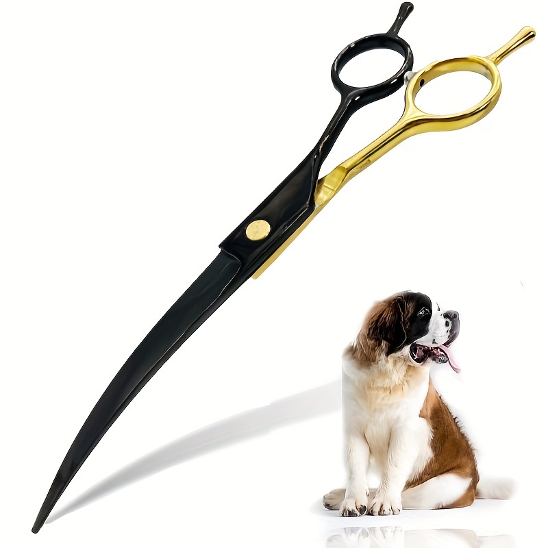 カーブドドッググルーミングシザー、プロフェッショナルペット用 - Professional Pet Grooming Scissors Curved のレビューと価格